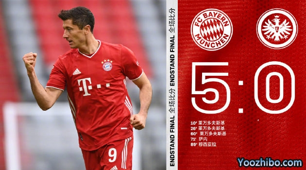 <a href=/zuqiubisa/bayern/ target=_blank class=infotextkey>拜仁</a>慕尼黑5-0法兰克福